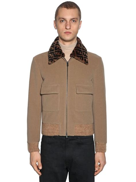 fendi men coat|fendi bomber jacket men's.